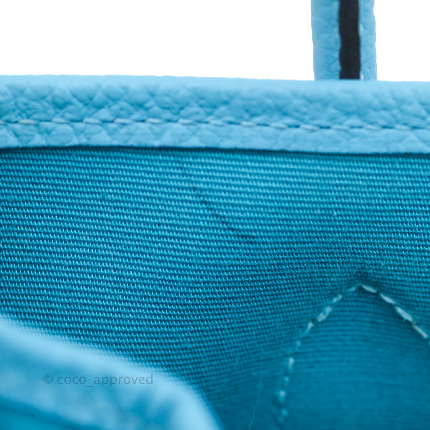 Hermès Garden Party 30 Canvas Bleu De Nord with Twilly