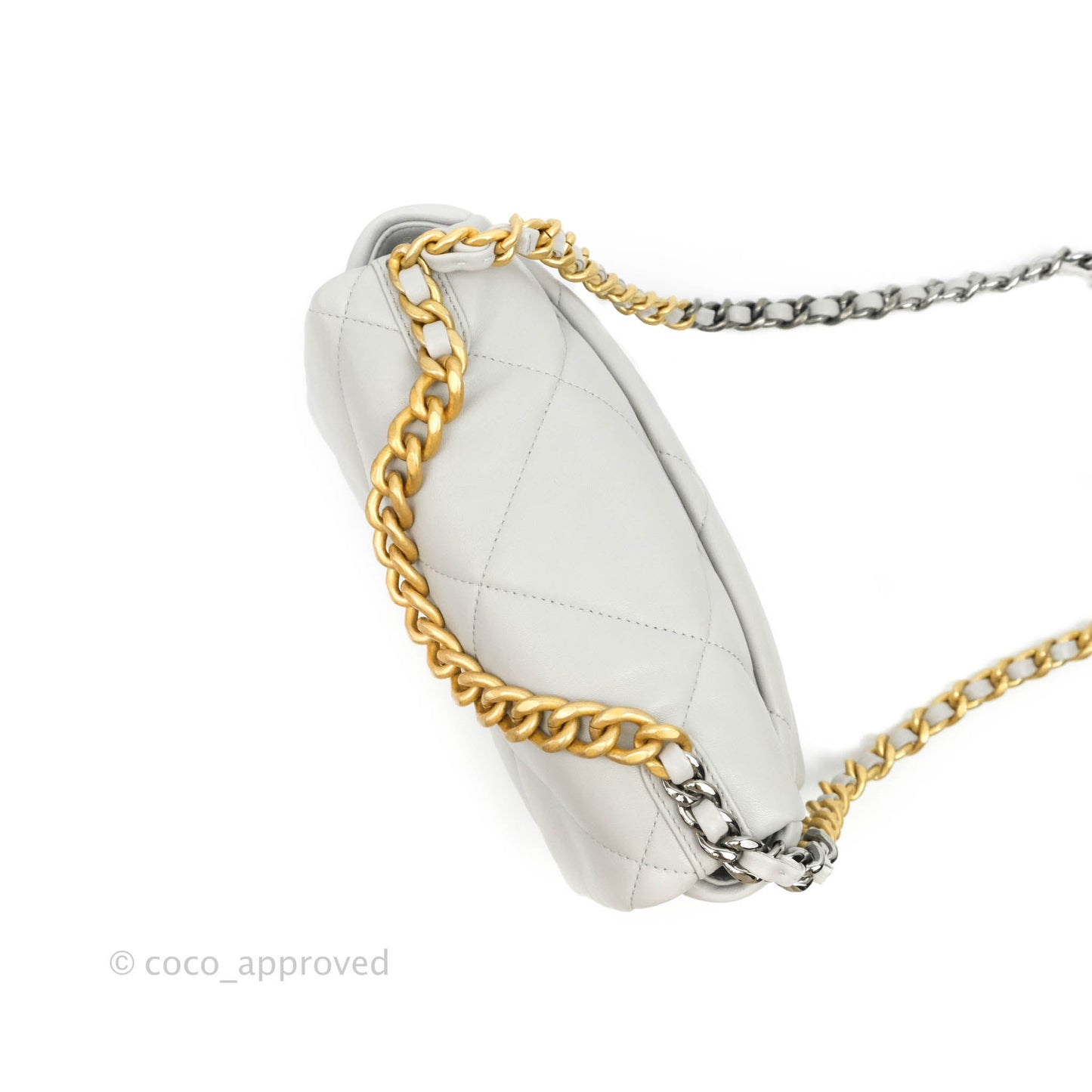 Chanel 19 Small Grey Lambskin Mixed Hardware