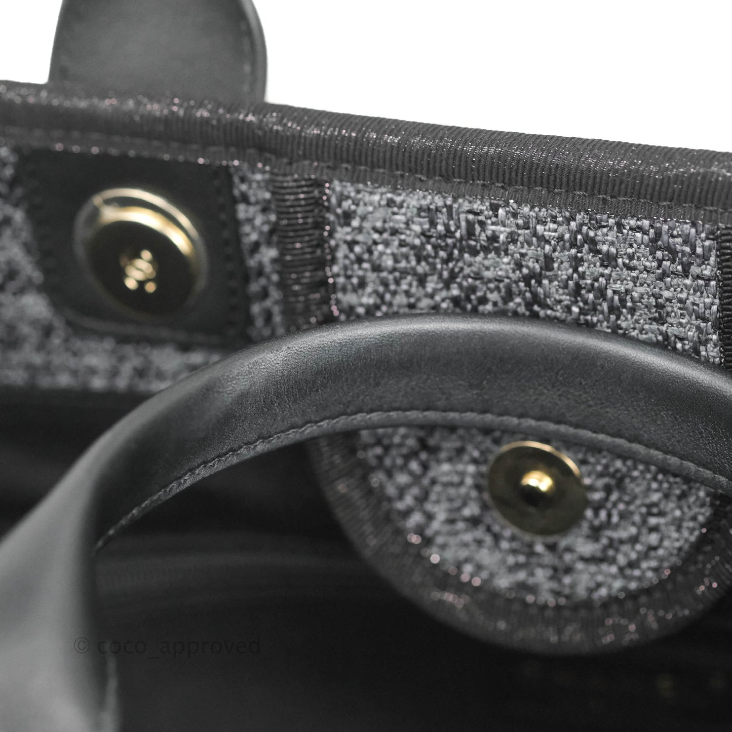 Chanel Canvas Deauville Large Tote Charcoal Grey