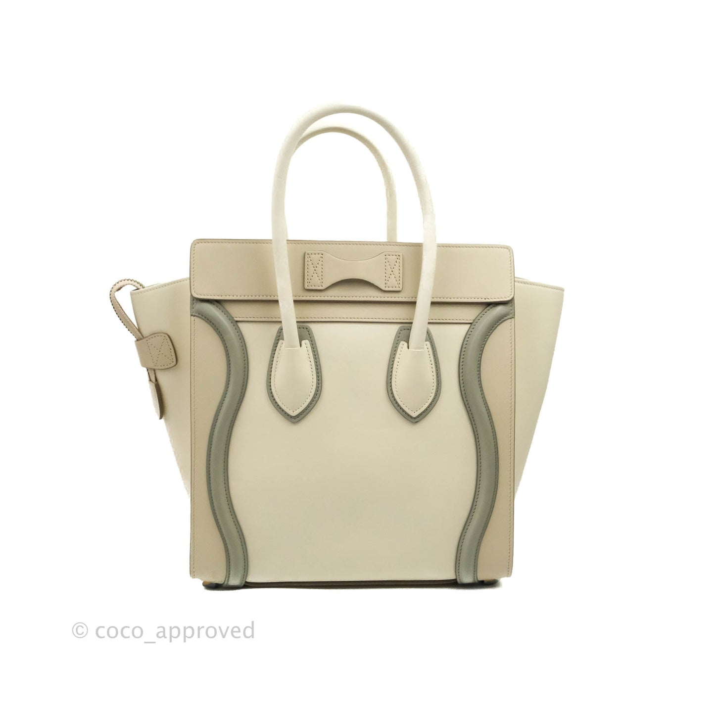 Celine Micro Luggage Handbag Light Beige Smooth Calfskin Gold Hardware