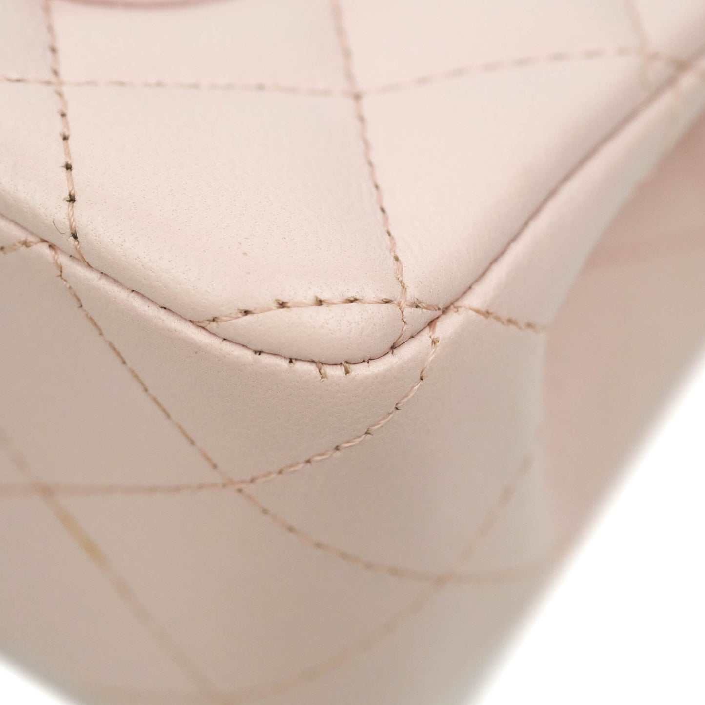 Chanel Quilted Mini Rectangular Flap Light Pink Lambskin Silver Hardware