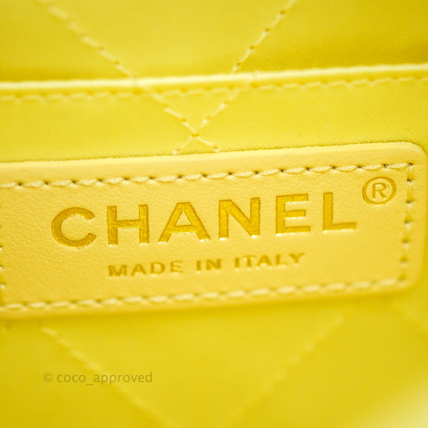 Chanel Quilted Diamond Cut Small Lambskin Yellow Gold Hardware Flap Bag