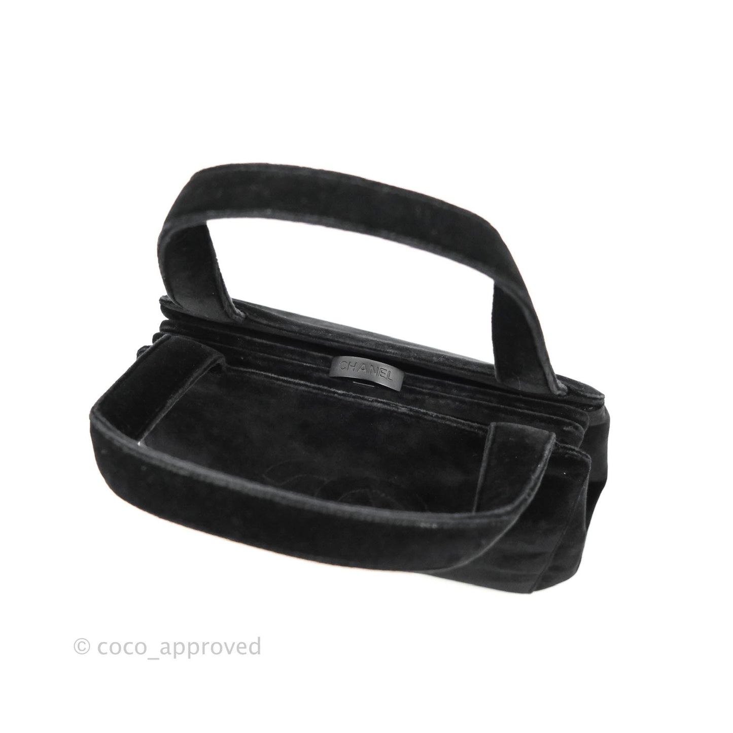 Chanel Vintage CC Handbag So Black Velvet