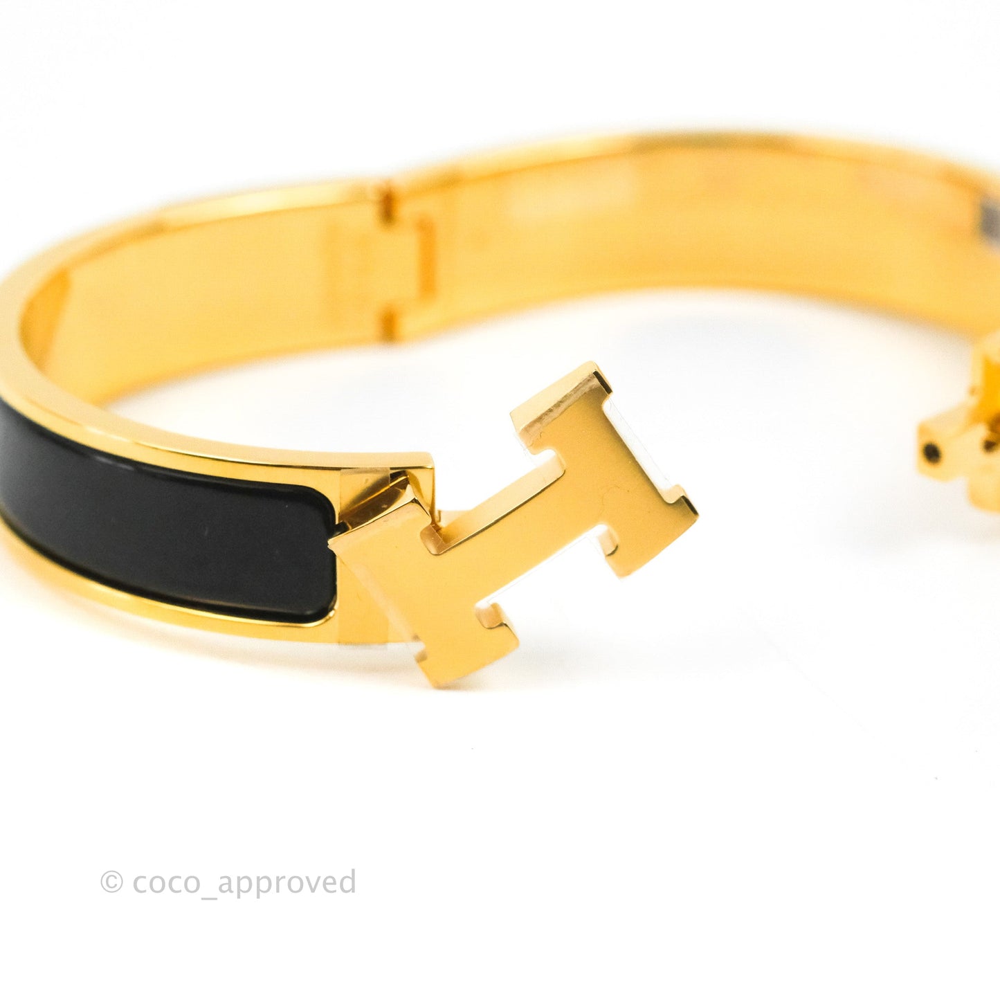 Hermès Clic H Bracelet Black Gold PM