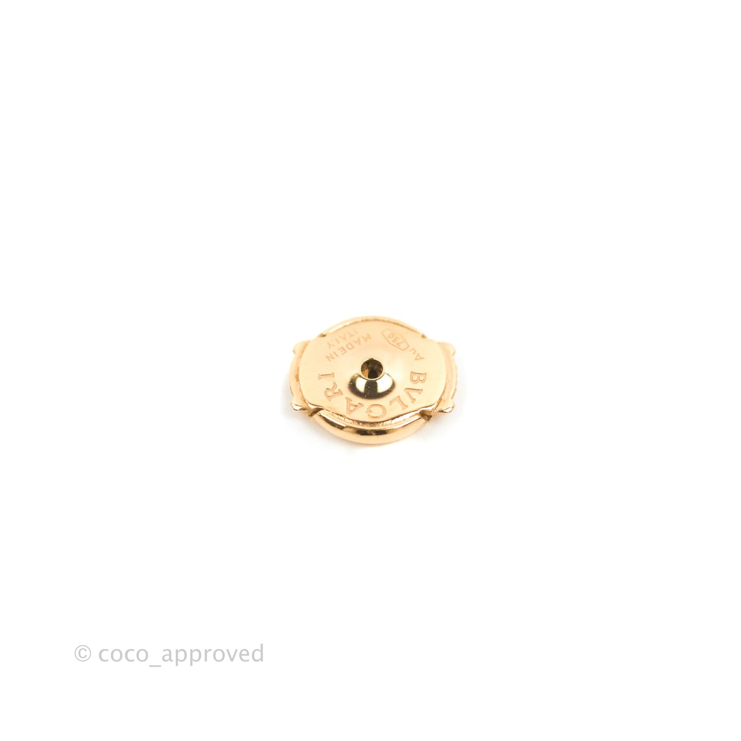 Bvlgaril Bulgari-Bulgari 18K Rose Gold Diamonds Round Earrings