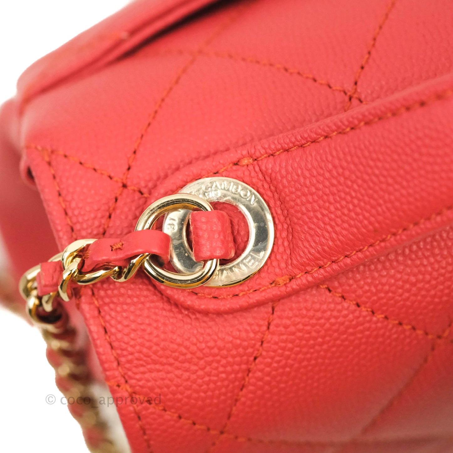 Chanel Quilted Small Business Affinity Flap Red Caviar Gold Hardware