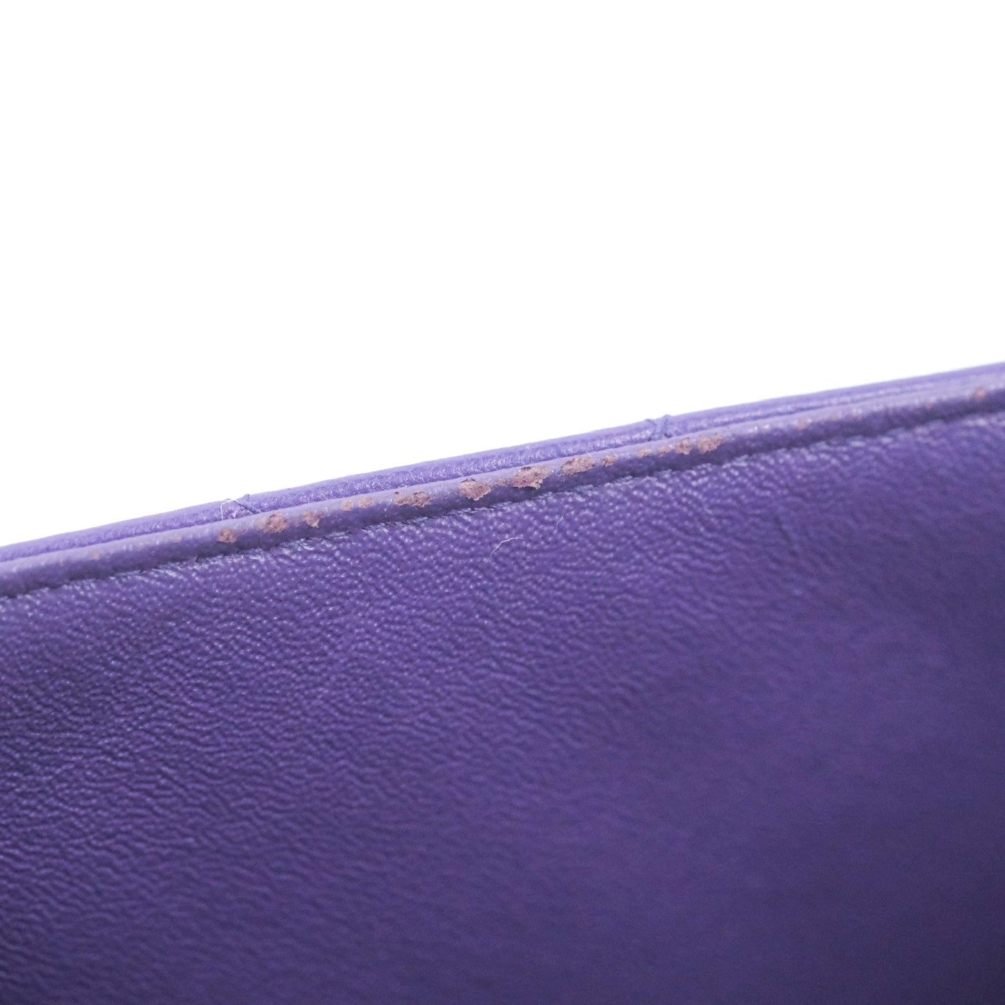 Chanel Quilted Mini Rectangular Flap Purple Lambskin Silver Hardware