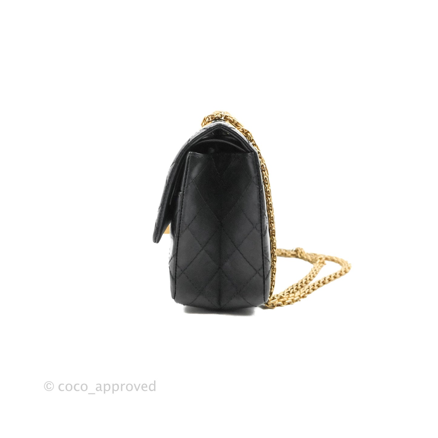 Chanel Reissue 225 Quilted Flap Black Aged Calfskin Aged Gold Hardware