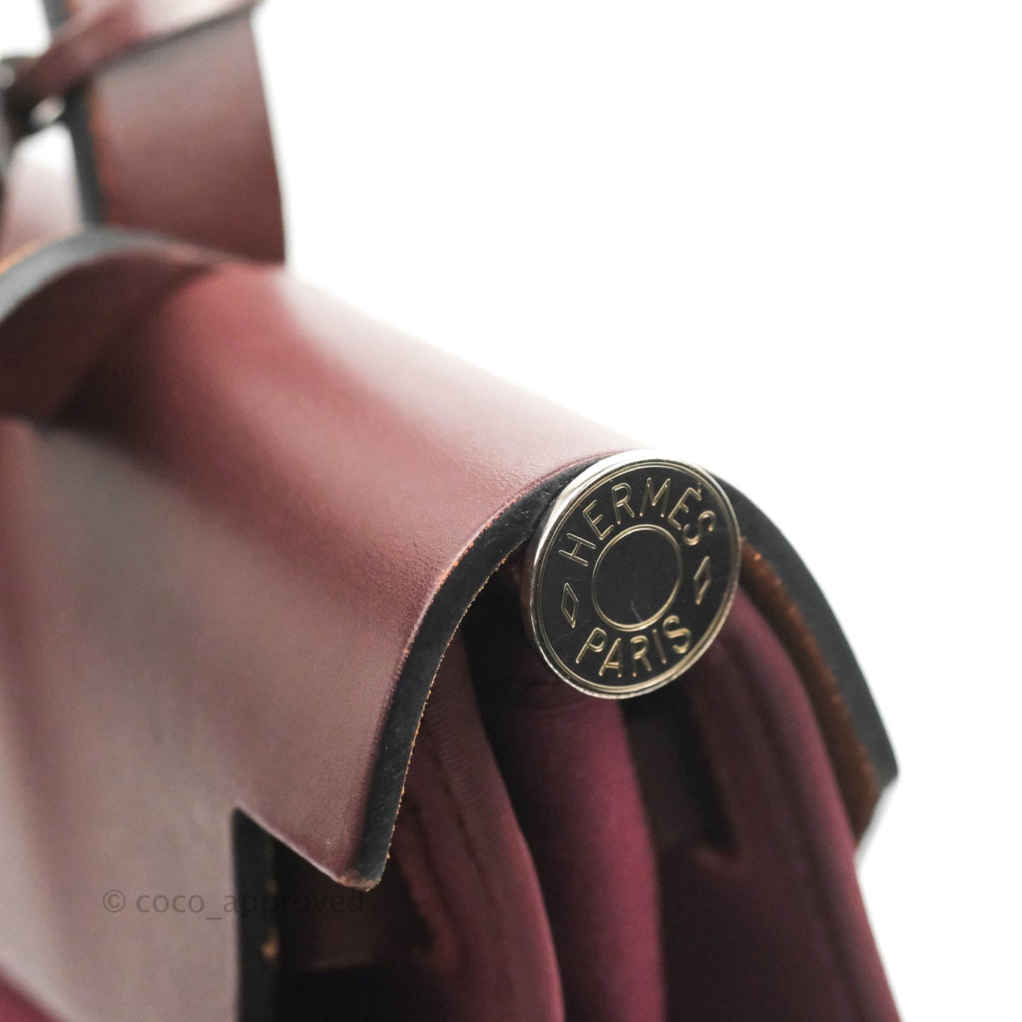 Hermès Herbag Zip 31 in Prune Hunter Cowhide & Canvas Palladium Hardware