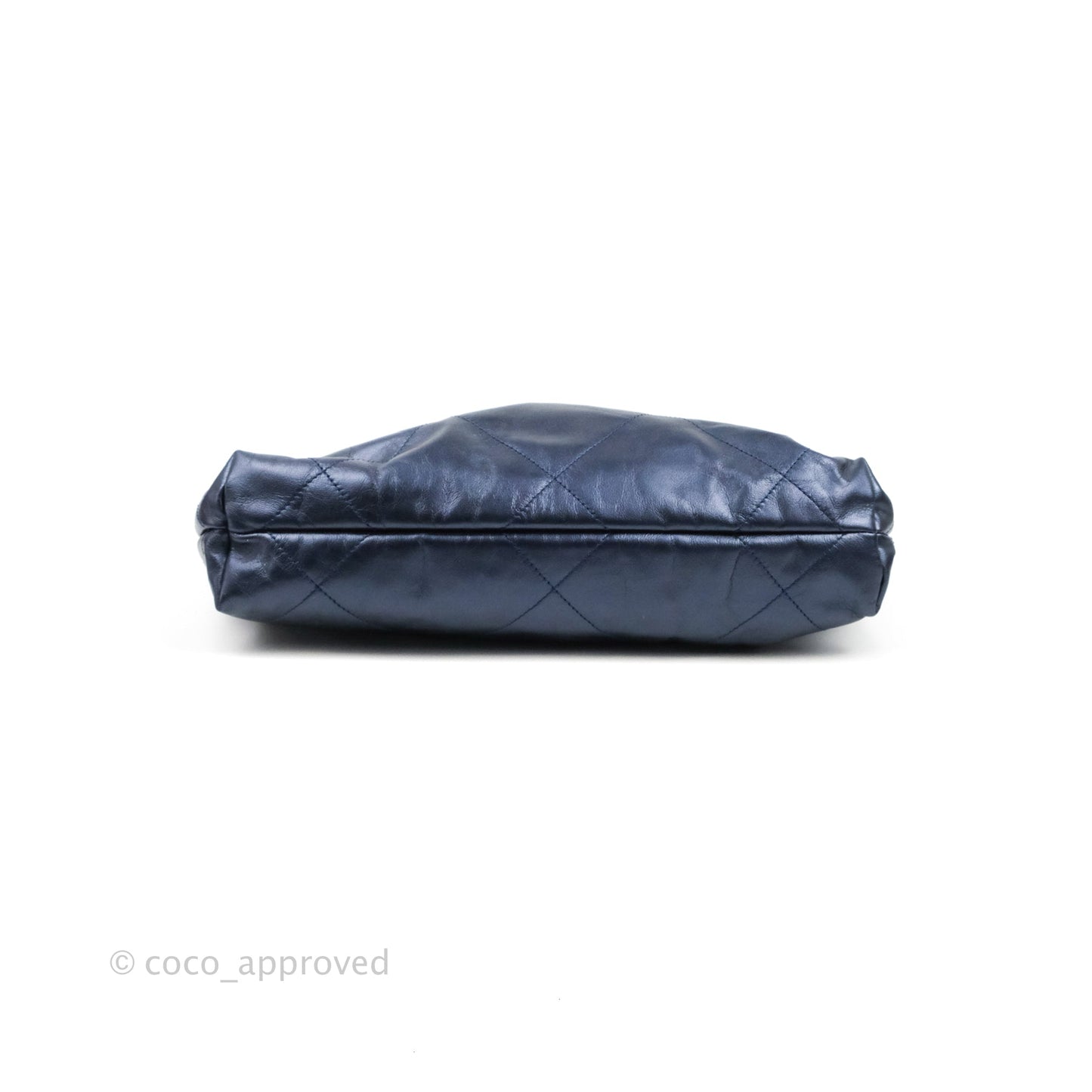 Chanel 22 Small Metallic Midnight Blue Aged Calfskin Midnight Blue/Silver Hardware