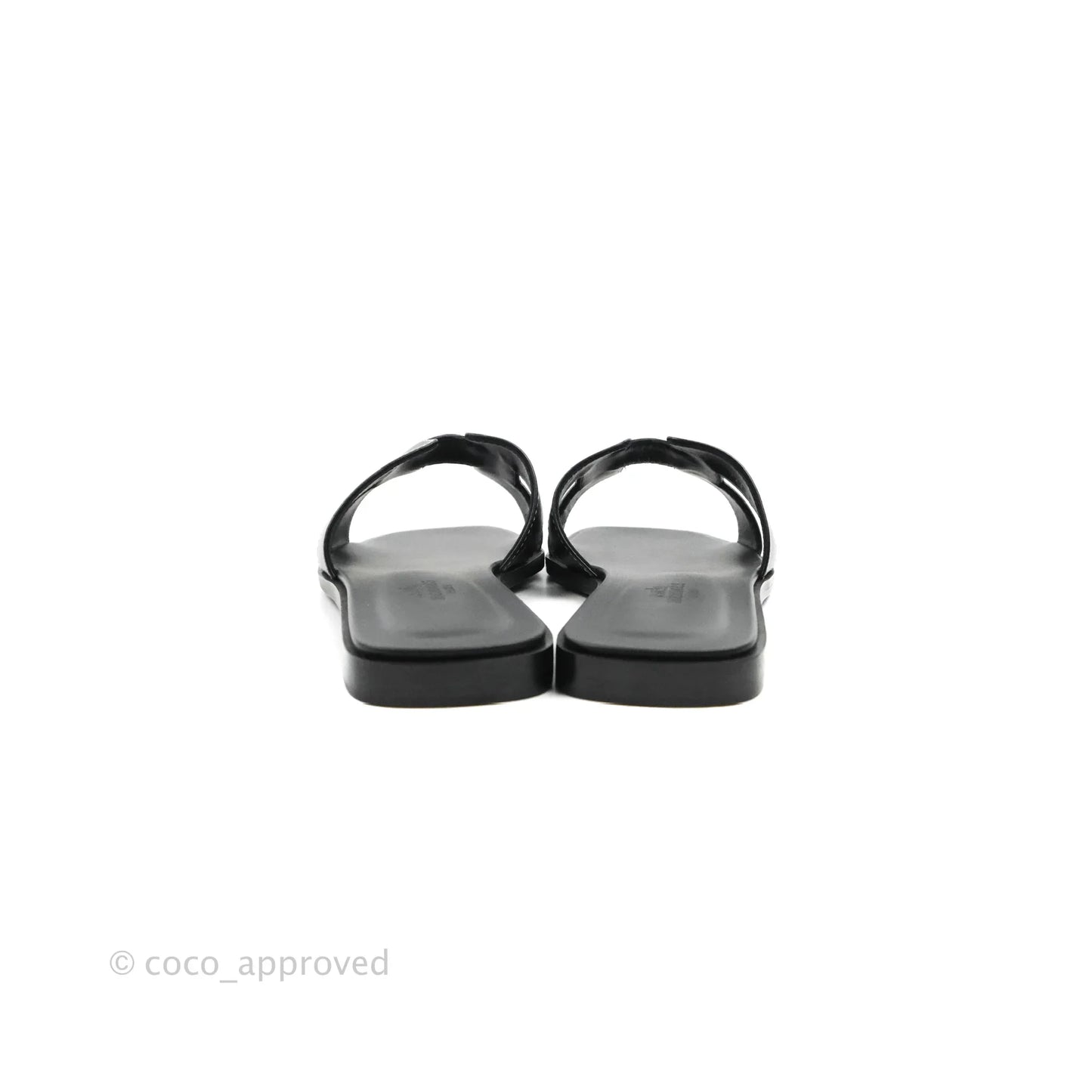 Hermès Oran Sandals in Black Size 37