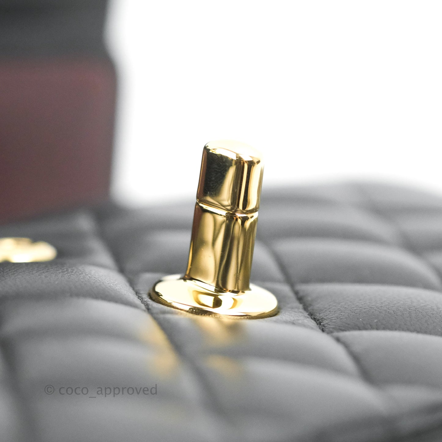Chanel Small Classic Quilted Flap Black Lambskin Gold Hardware
