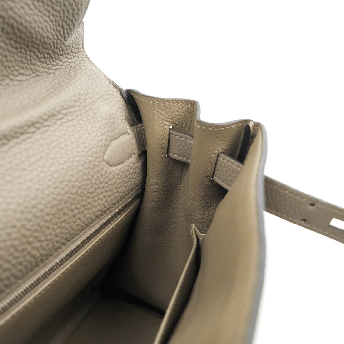 Hermès Kelly 28 Retourne Taurillon Clemence Gris Asphalt M8 Palladium Hardware