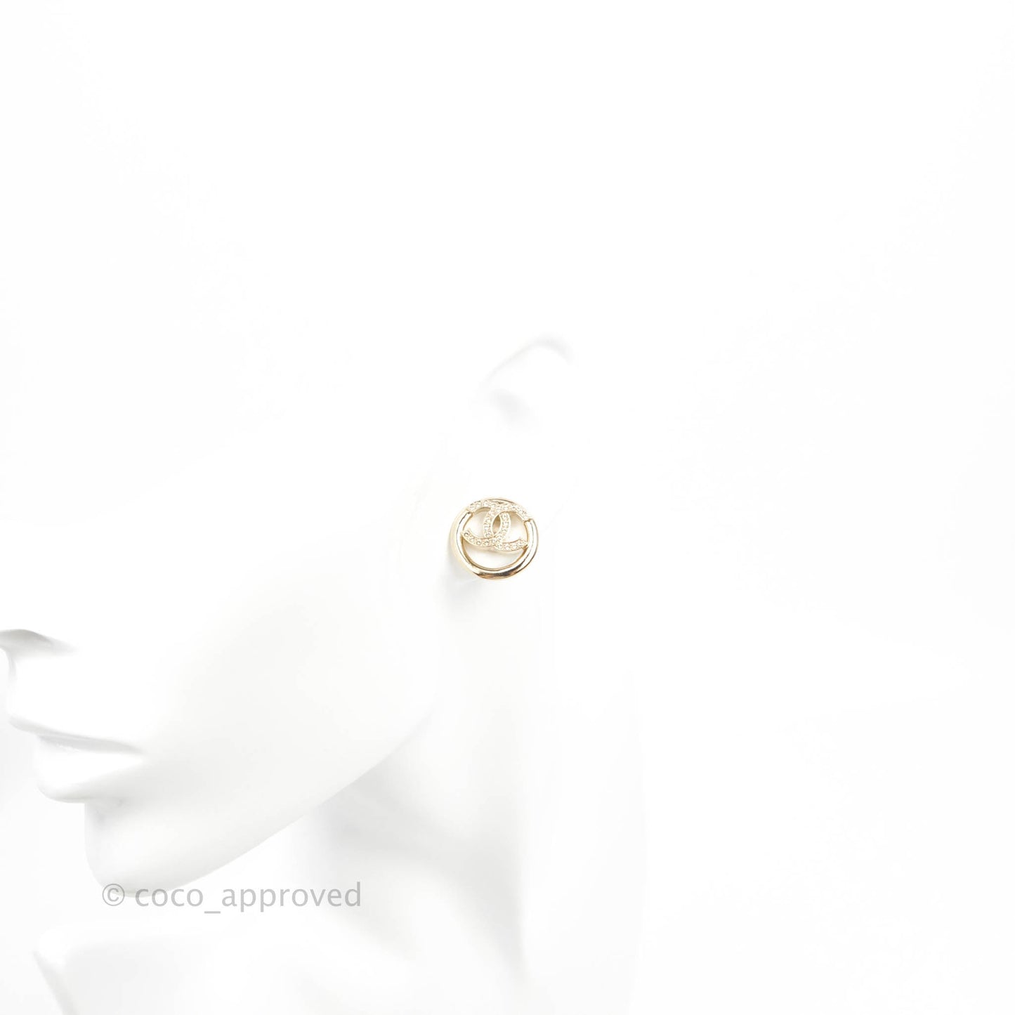 Chanel CC Crystal Pearl Earrings 22C