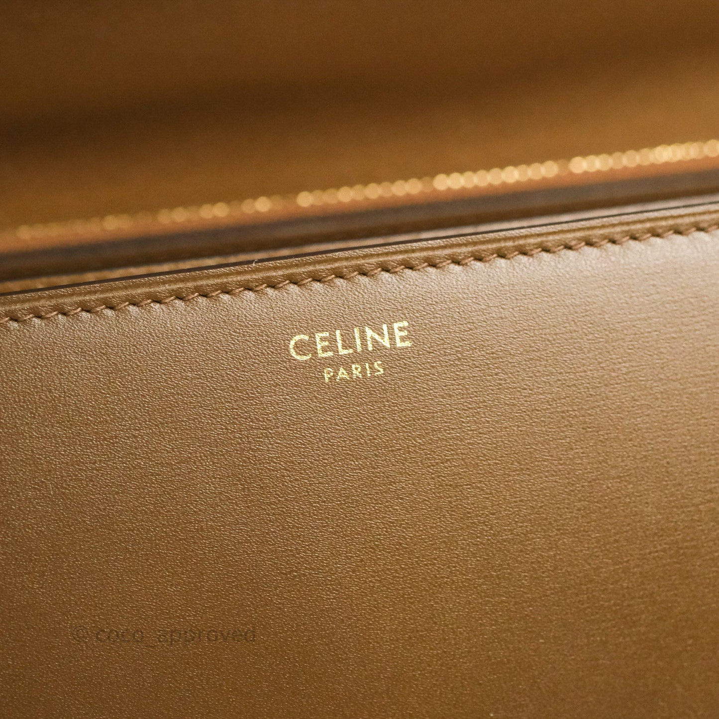 Celine Medium Classic Box Flap Caramel Smooth Calfskin