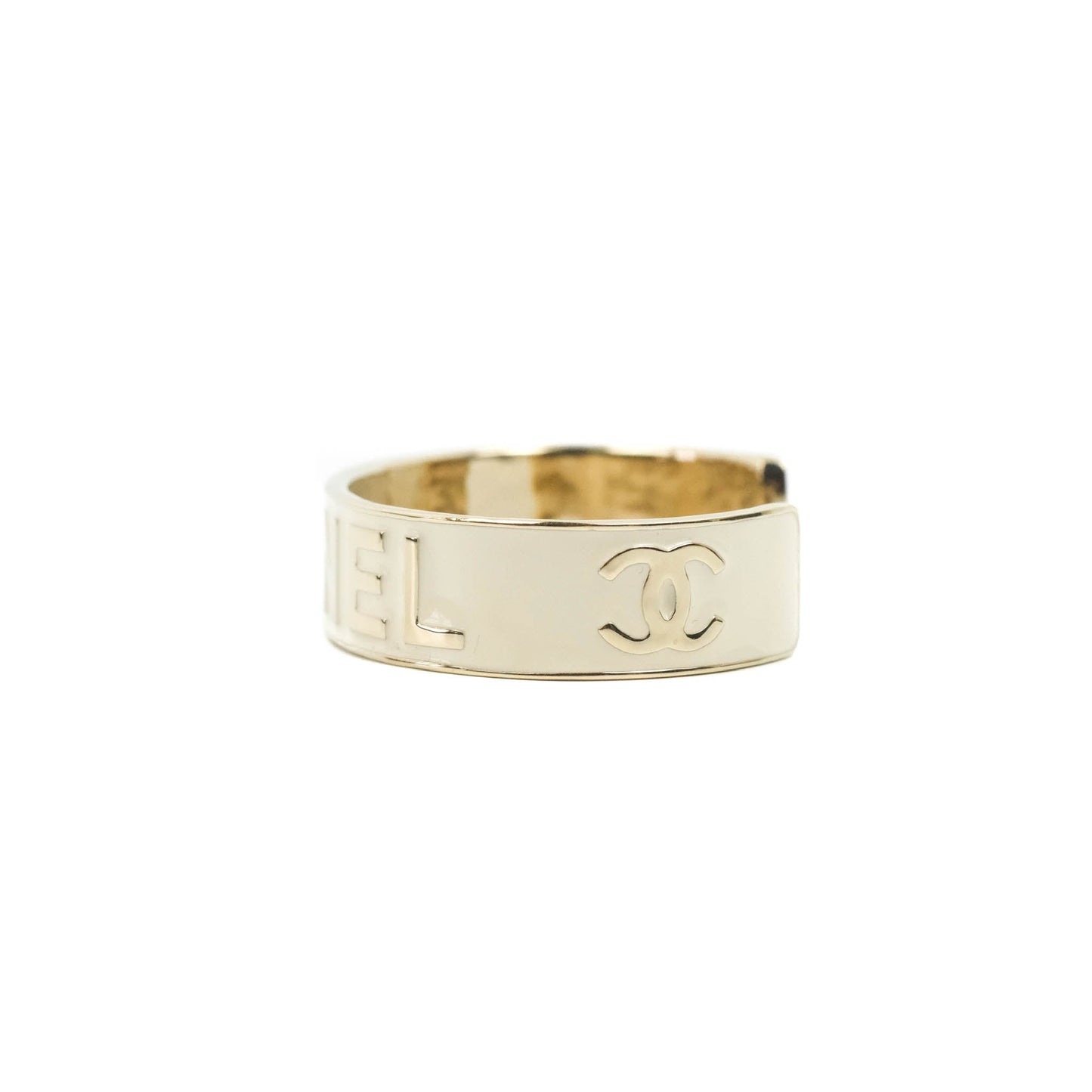 Chanel CC Logo Gold Tone Bracelet Size S 22S
