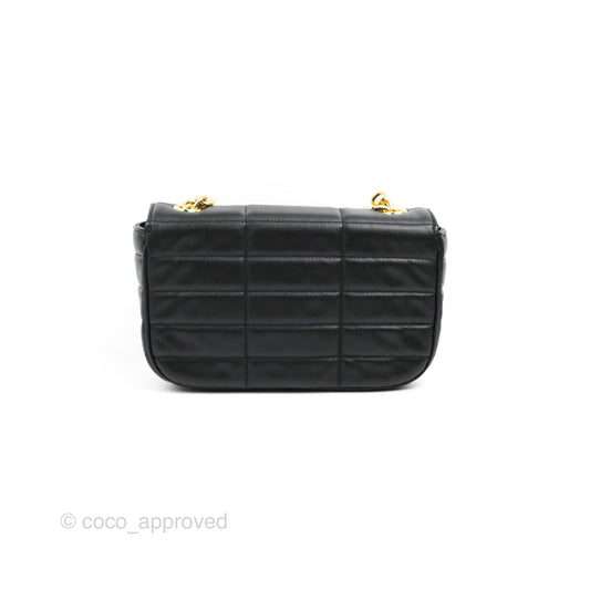 Celine Monochrome Quilted Goatskin Matelasse Black Gold Hardware