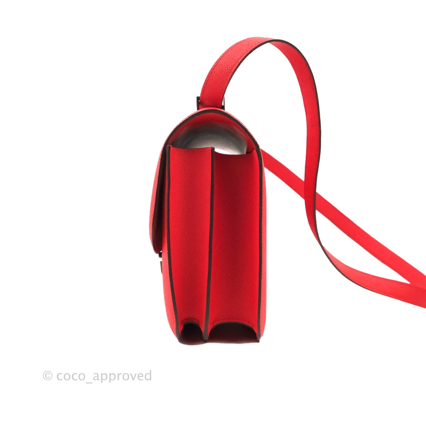 Hermès Constance 24 Rouge De Coeur Veau Epsom Palladium Hardware