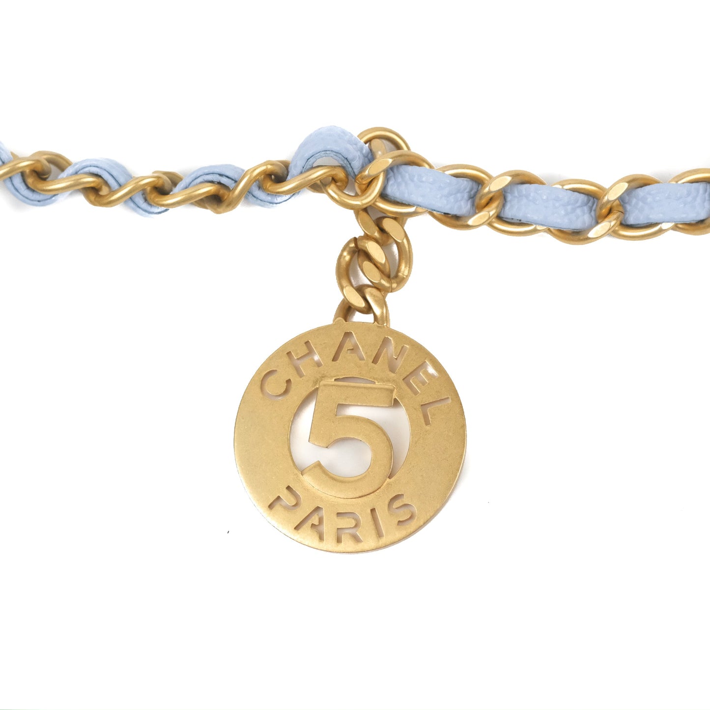 Chanel Quilted Wavy CC Hobo Light Blue Caviar Aged Gold Hardware 23P