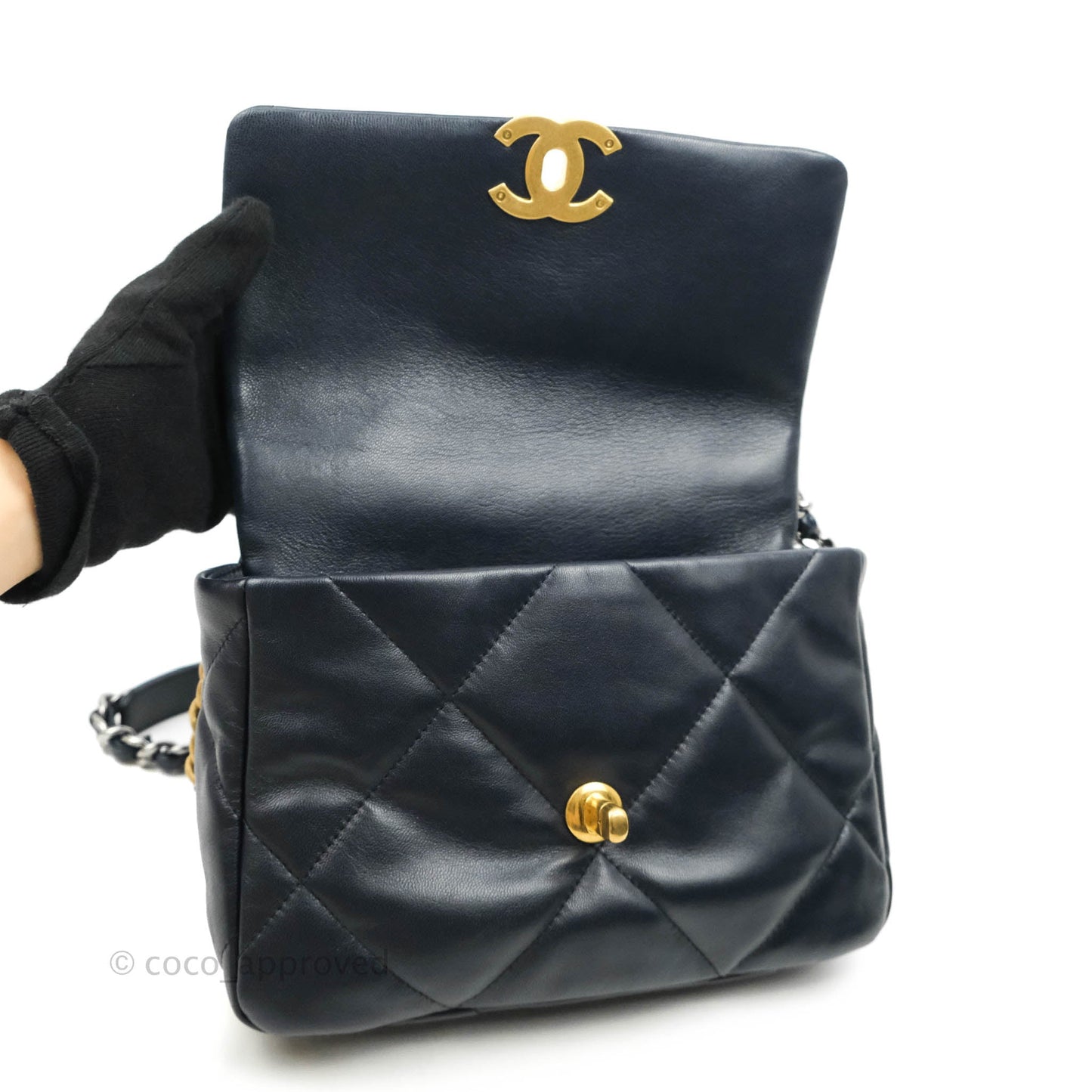 Chanel 19 Small Navy Mixed Hardware