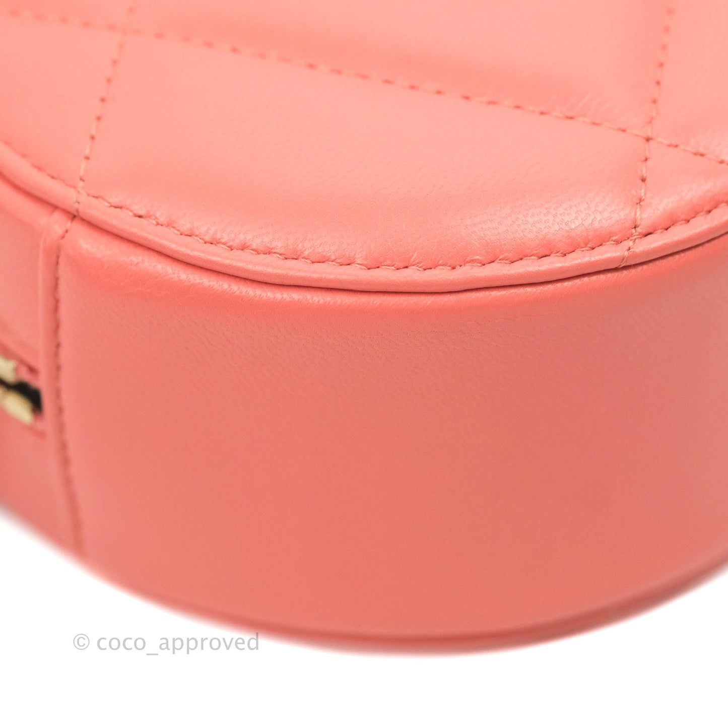 Chanel 19 Round Clutch With Chain Coral Pink Mixed Hardware
