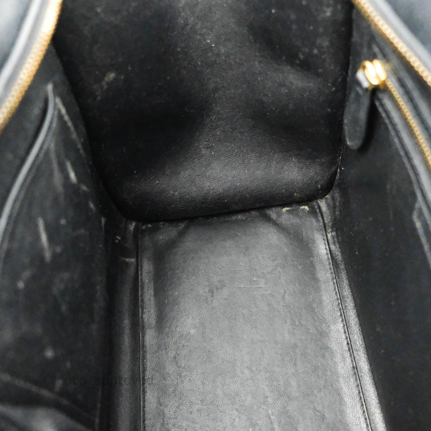 Celine Mini Luggage Bag Black/White/Brown Calfskin