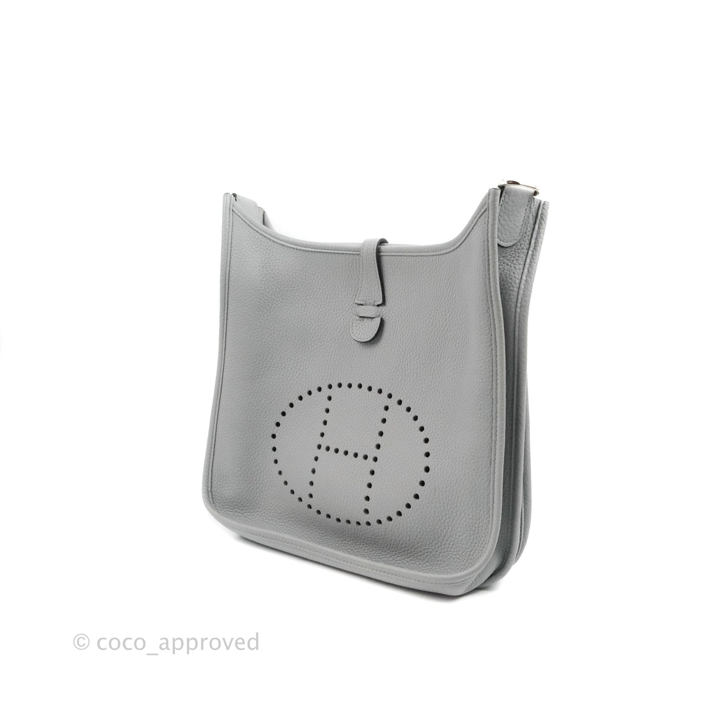 Hermes Evelyne III 29 Bleu Pale Clemence Palladium Hardware