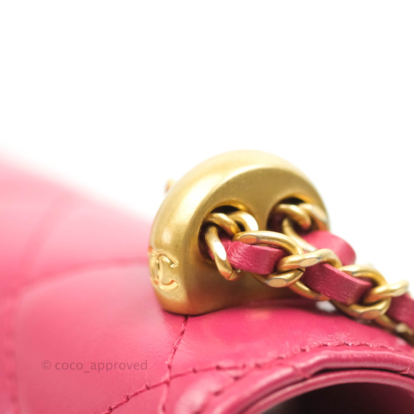 Chanel Quilted Perfect Fit Adjustable Wallet On Chain WOC Pink Calfskin Aged Gold Hardware