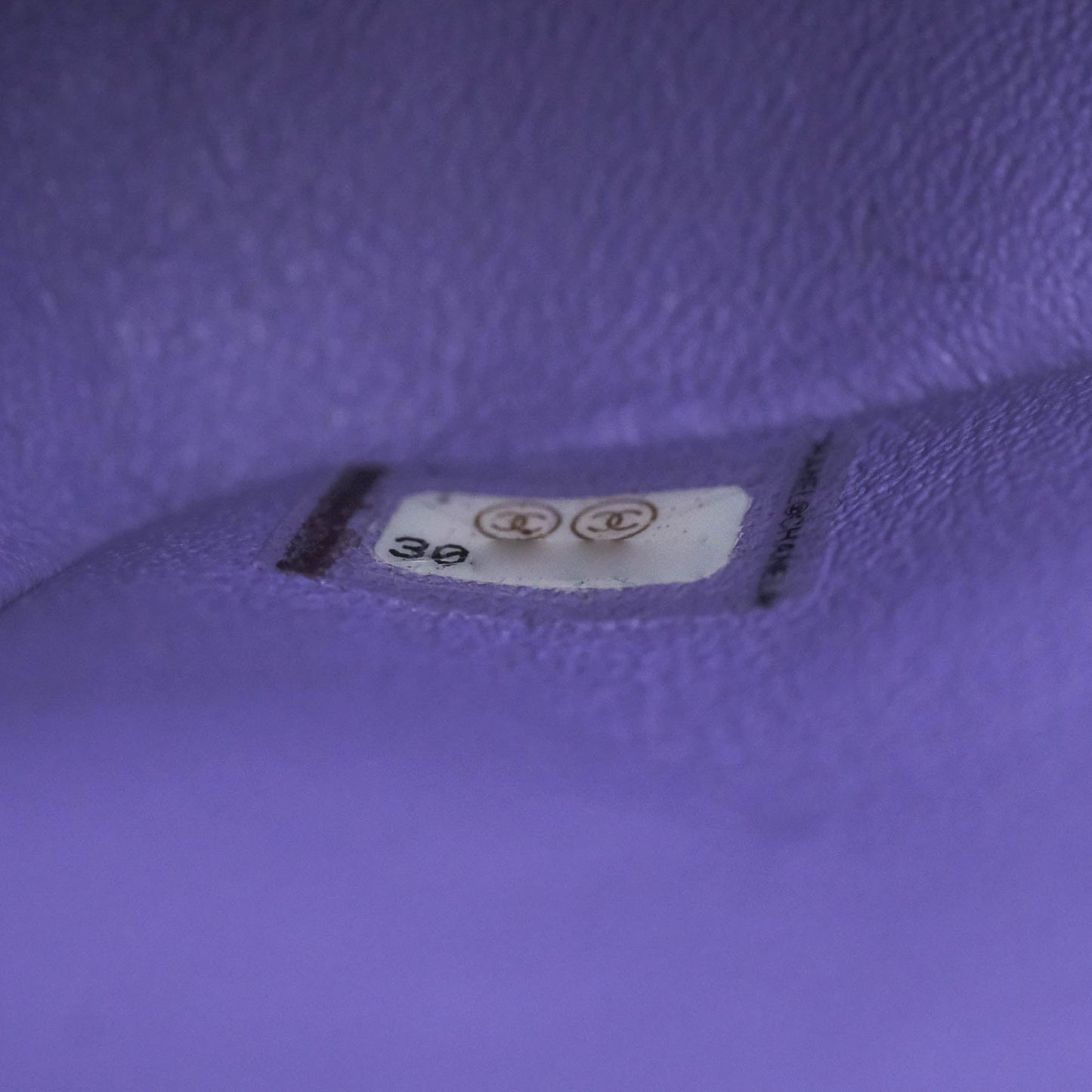 Chanel Classic M/L Medium Double Flap Purple Caviar Gold Hardware 20S