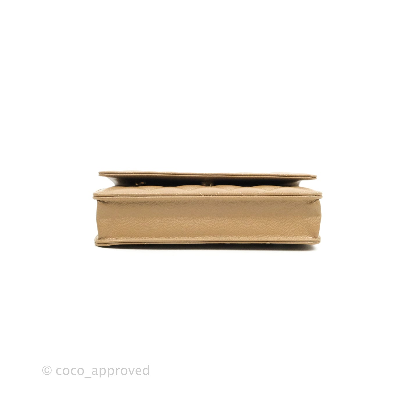 Chanel Quilted Classic WOC Dark Beige Caviar Gold Hardware