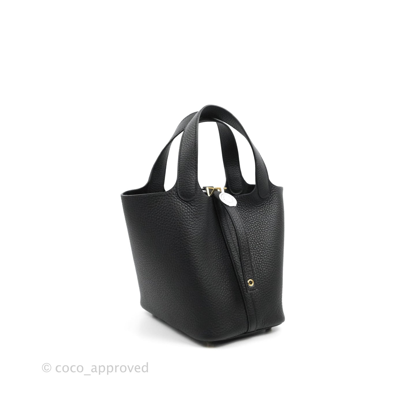 Hermès Picotin Lock 18 Black Clemence Gold Hardware