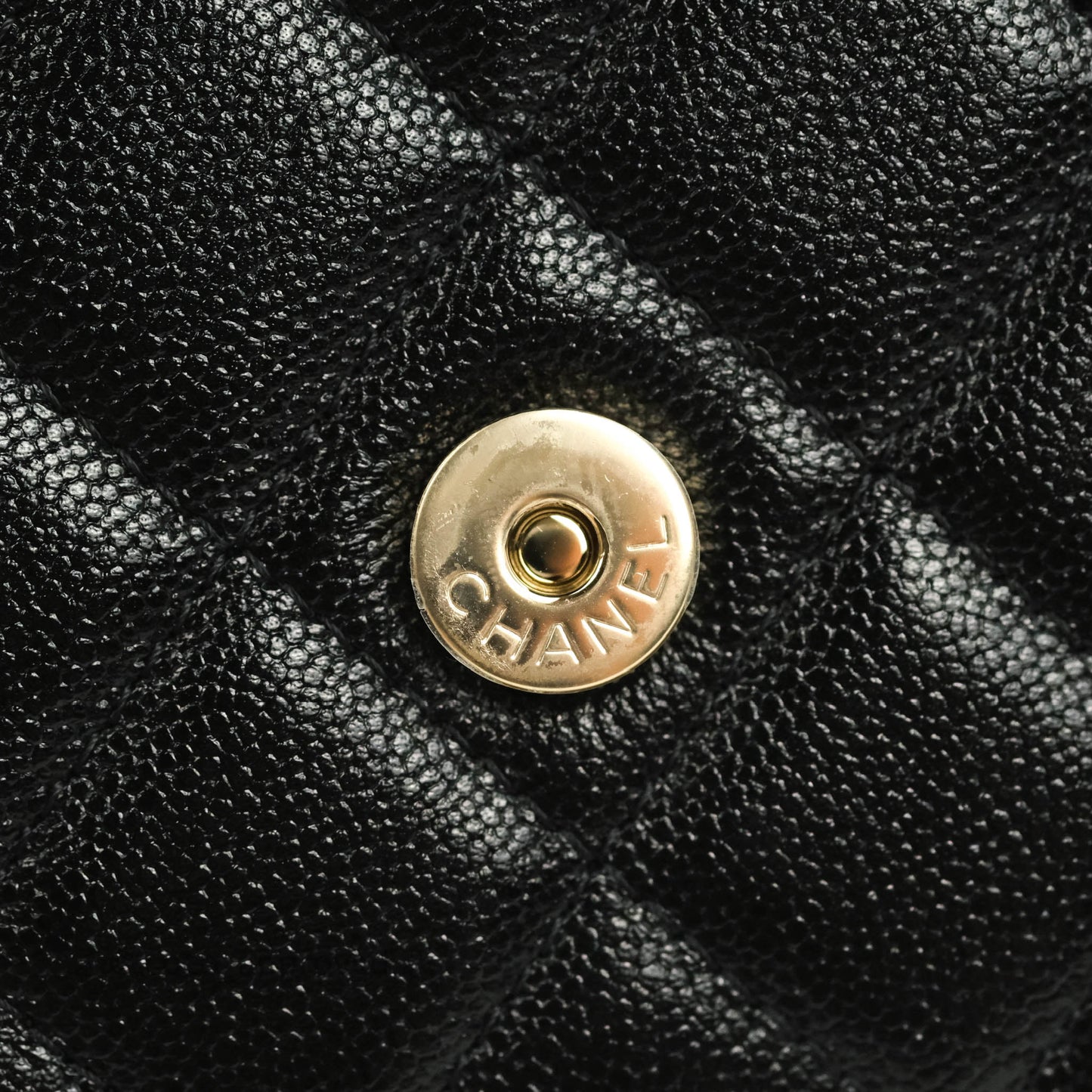 Chanel Quilted Wallet on Chain WOC Black Caviar Gold Hardware