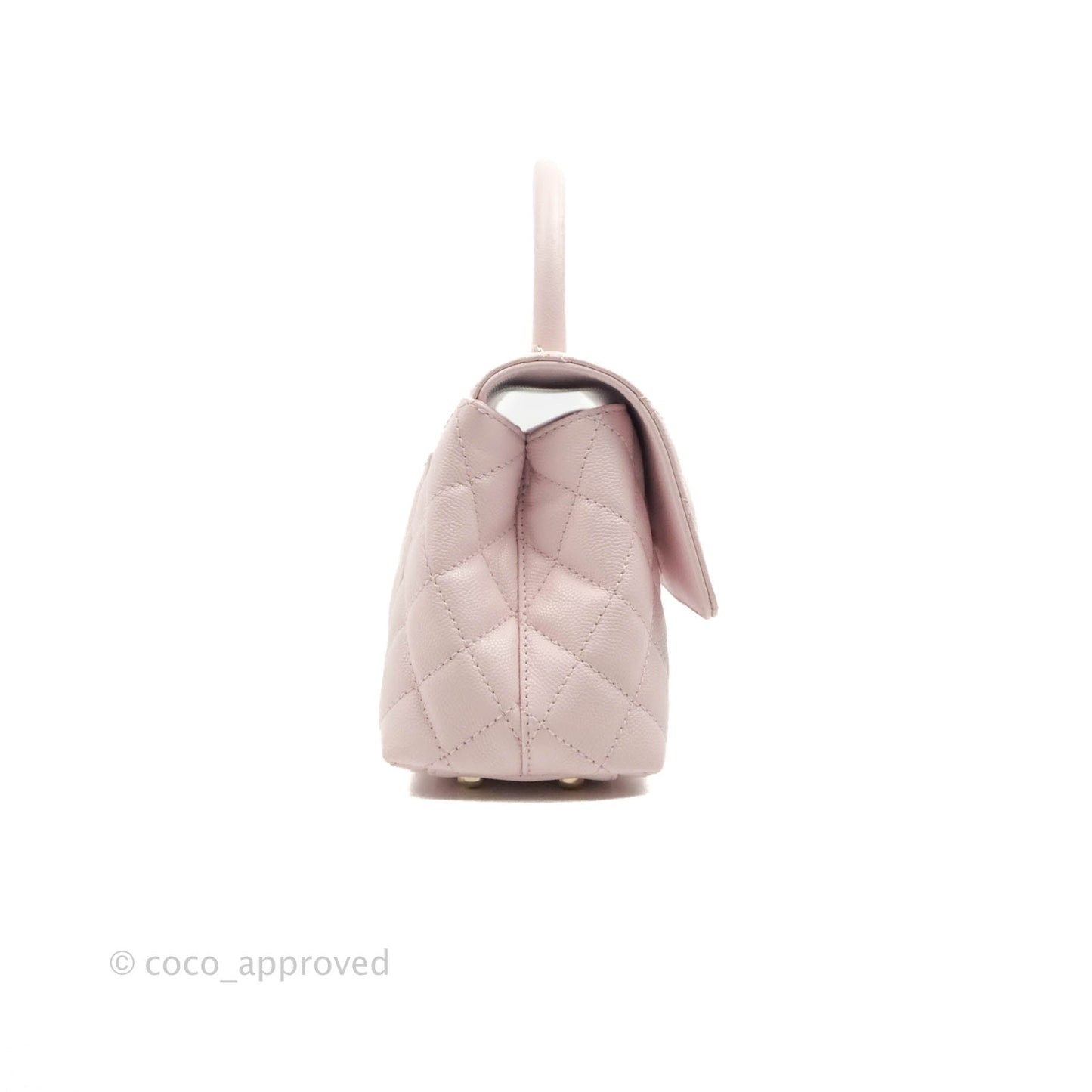 Chanel Small Coco Handle Light Pink Caviar Gold Hardware