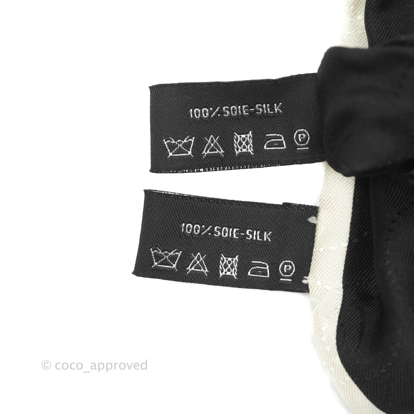 Chanel Bow Silk Hair Accessory Ivory & Black