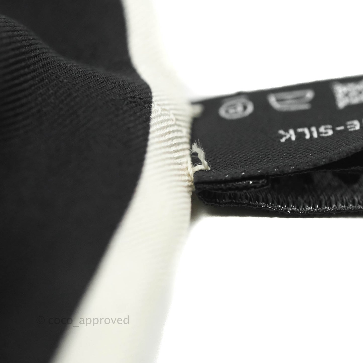 Chanel Bow Silk Hair Accessory Ivory & Black