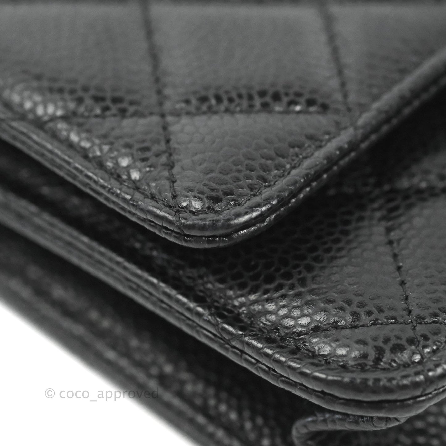 Chanel Quilted Classic WOC Black Caviar Silver Hardware
