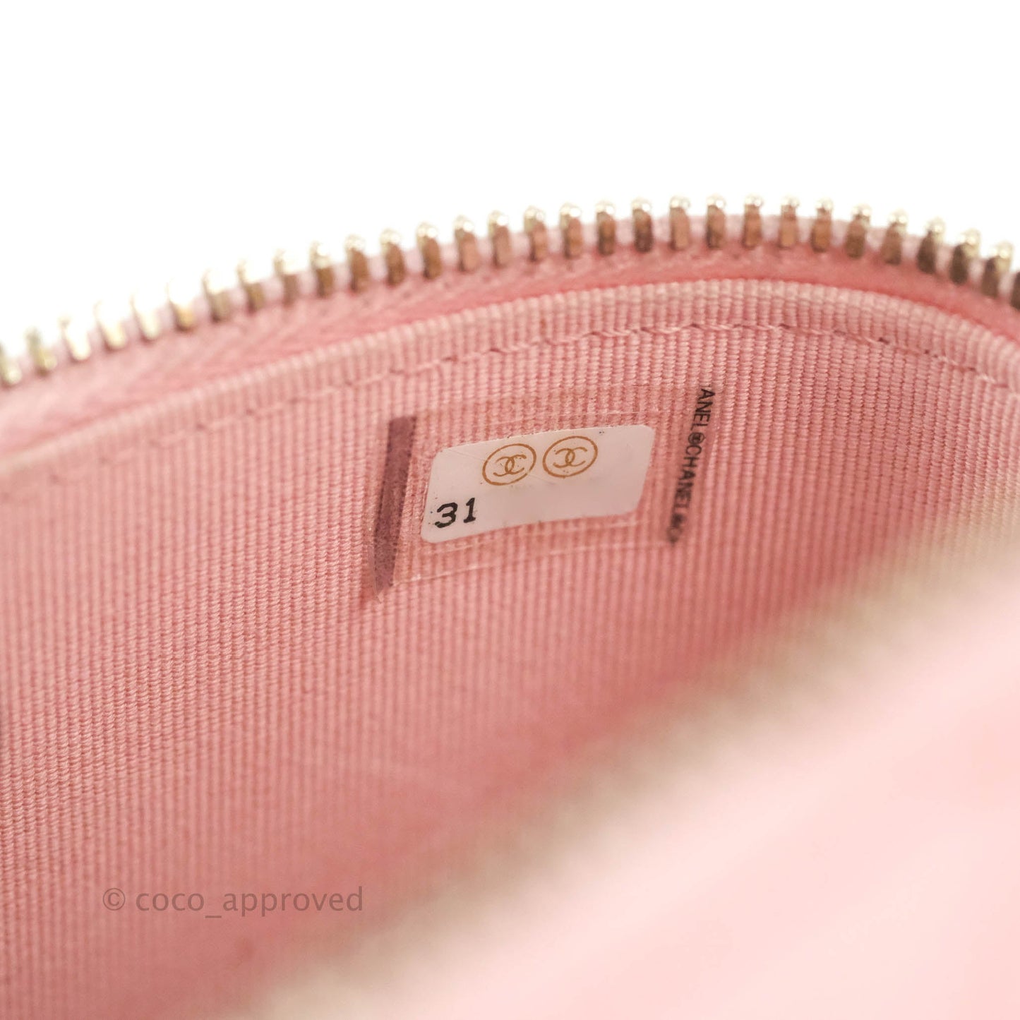 Chanel Vanity Phone Holder With Chain Pink Caviar Gold Hardware