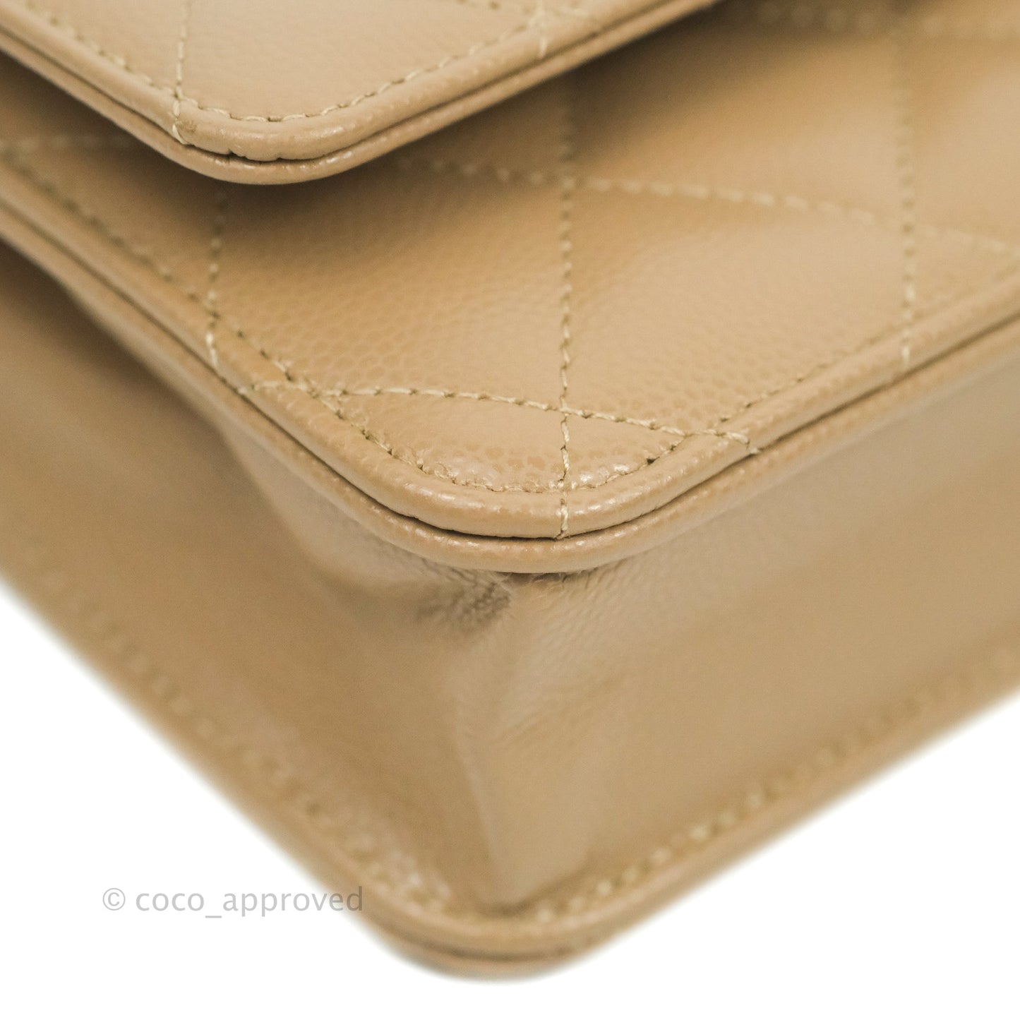 Chanel Quilted Classic WOC Dark Beige Caviar Gold Hardware