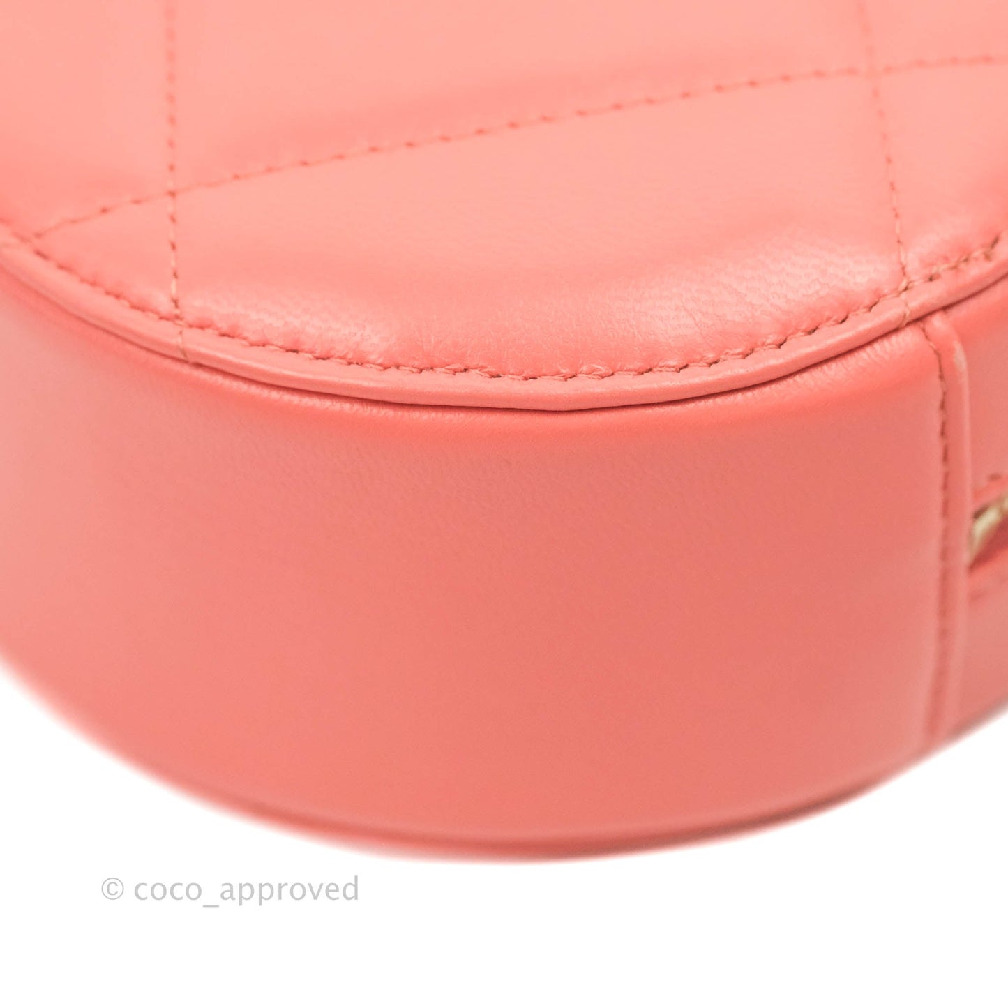Chanel 19 Round Clutch With Chain Coral Pink Mixed Hardware