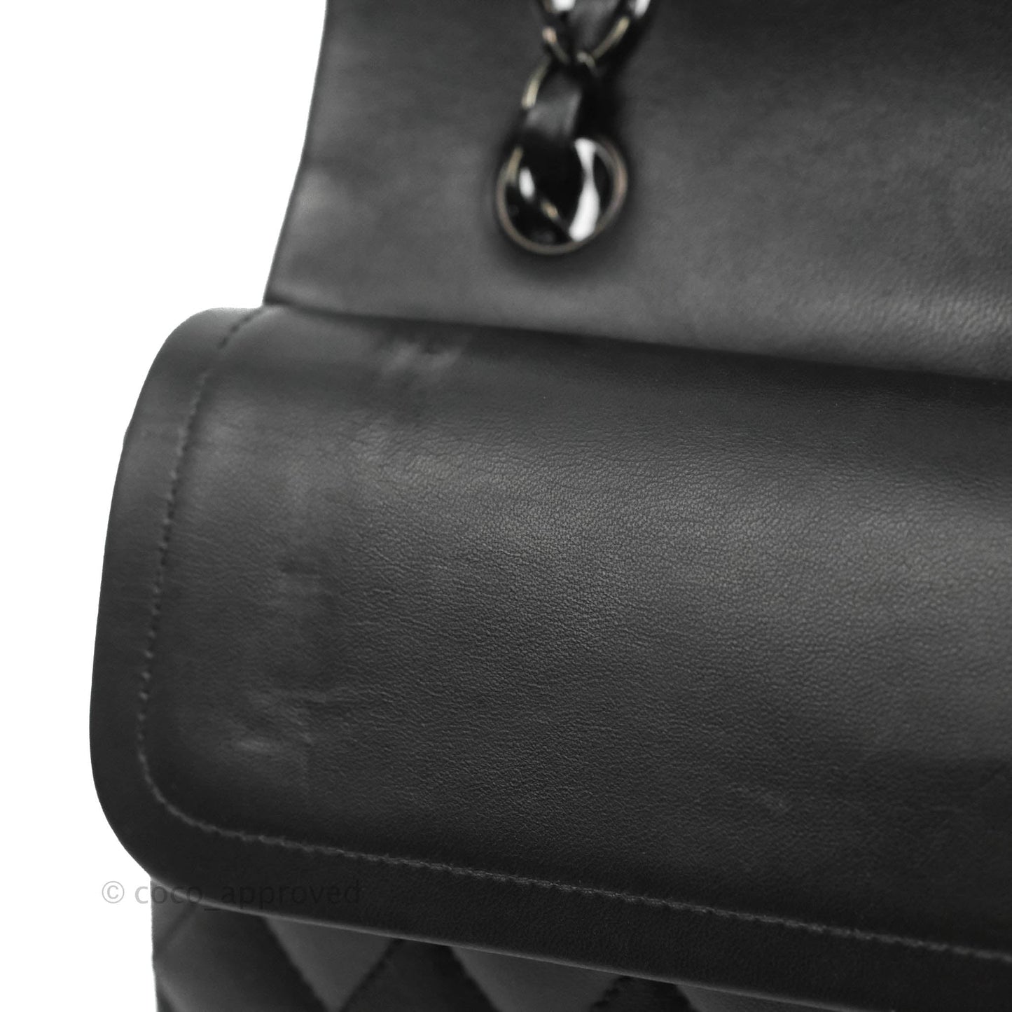 Chanel Classic Quilted M/L Medium Double Flap So Black Lambskin