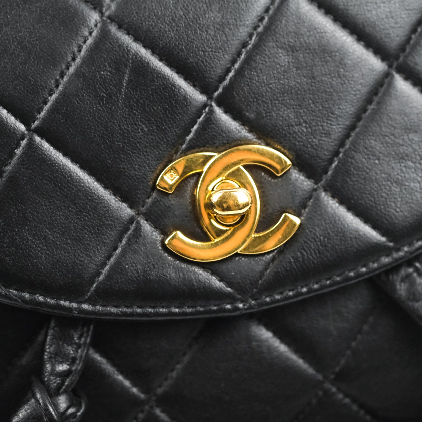 Chanel Vintage CC Duma Backpack Black Lambskin 24K Gold Hardware