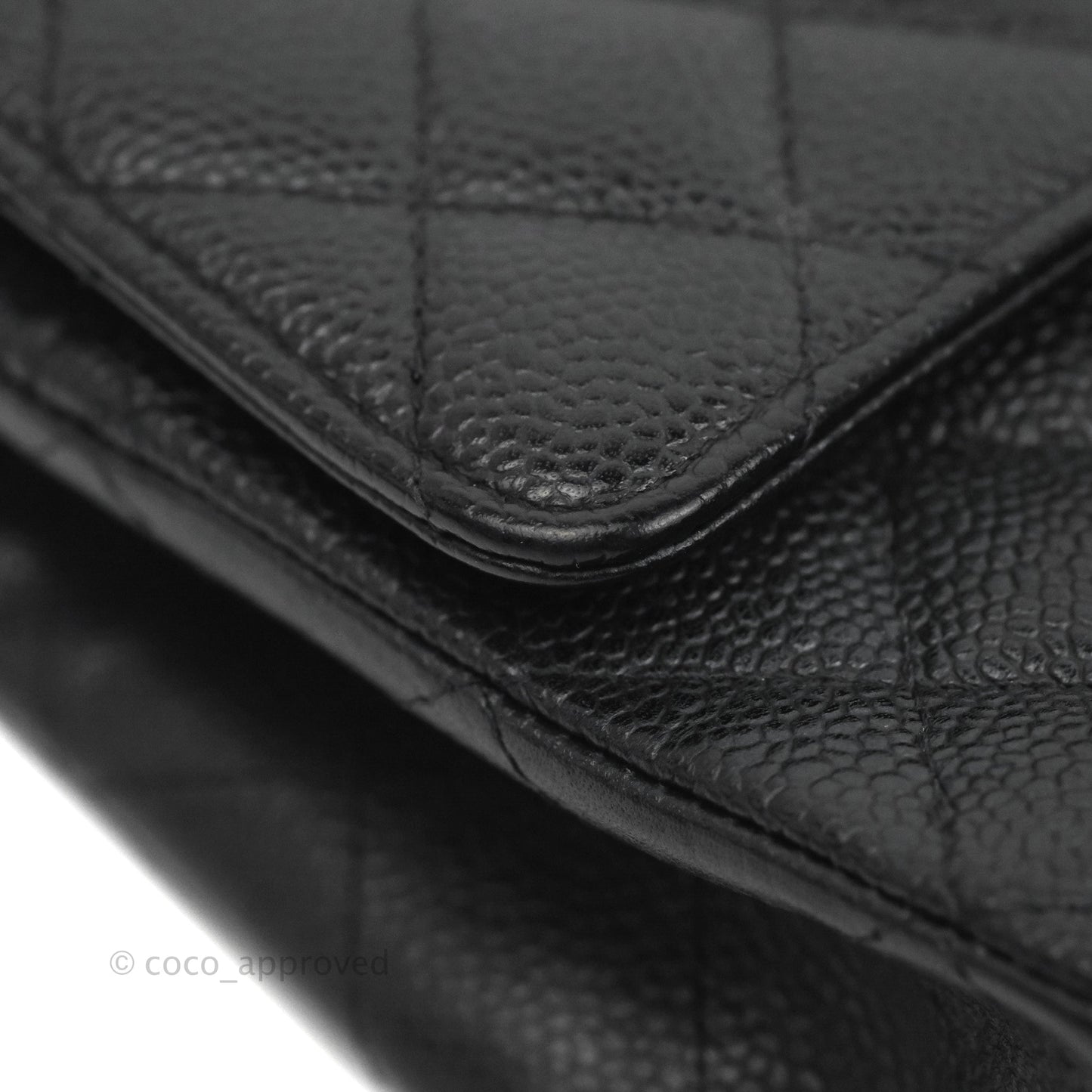 Chanel Classic M/L Medium Flap Quilted Black Caviar Silver Hardware
