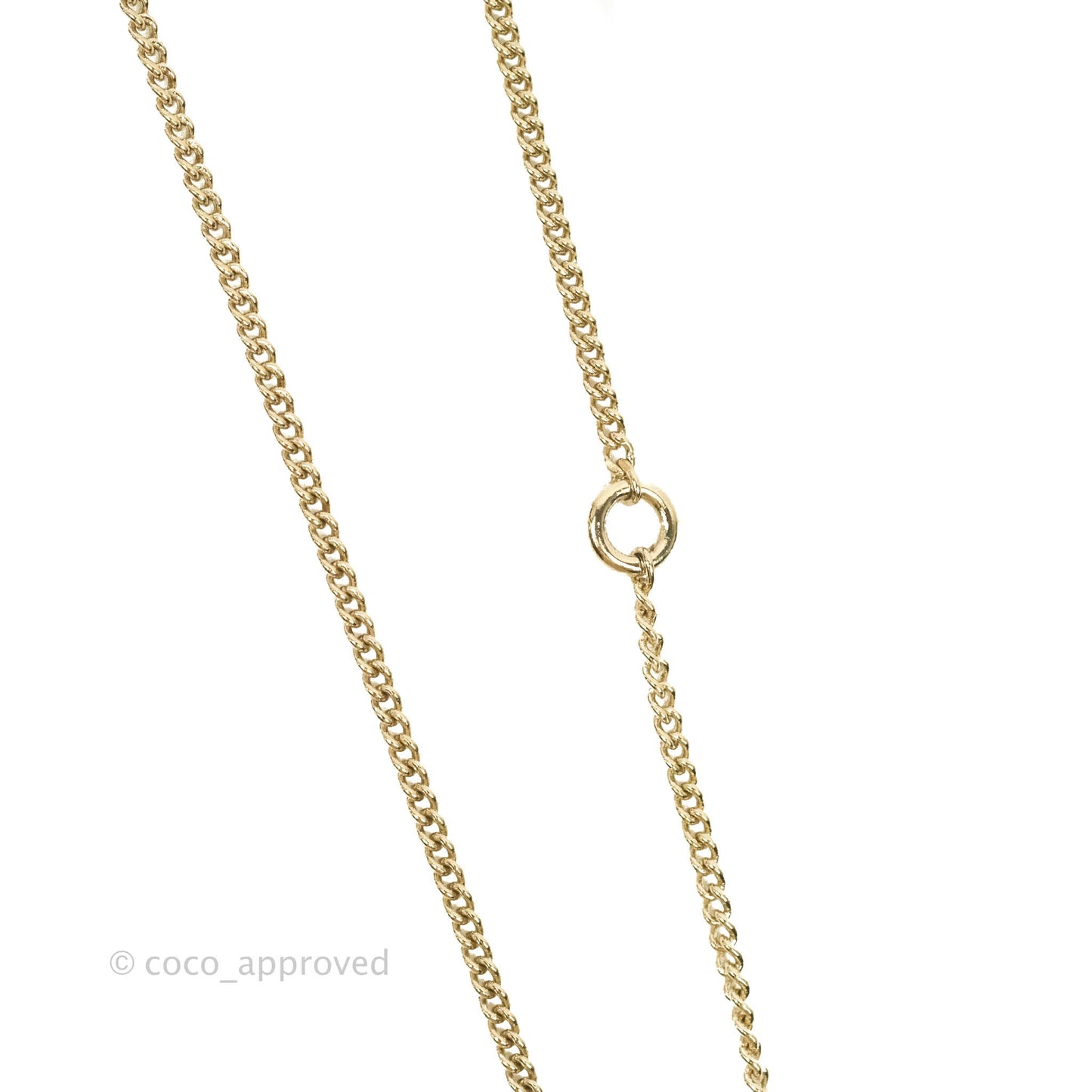 Chanel CC Locket Necklace Gold Tone 21S
