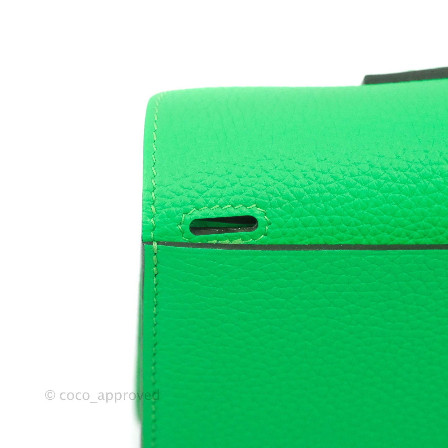 Hermès Halzan 25 Vert Comics/ Bleu Zephyr Clemence Palladium Hardware