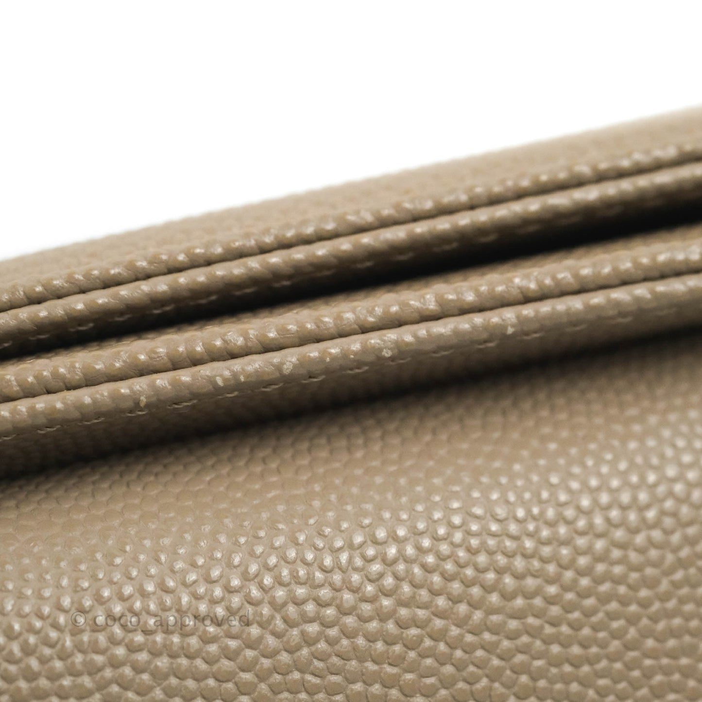 Chanel Quilted Medium Boy Grey Caviar Gold Hardware