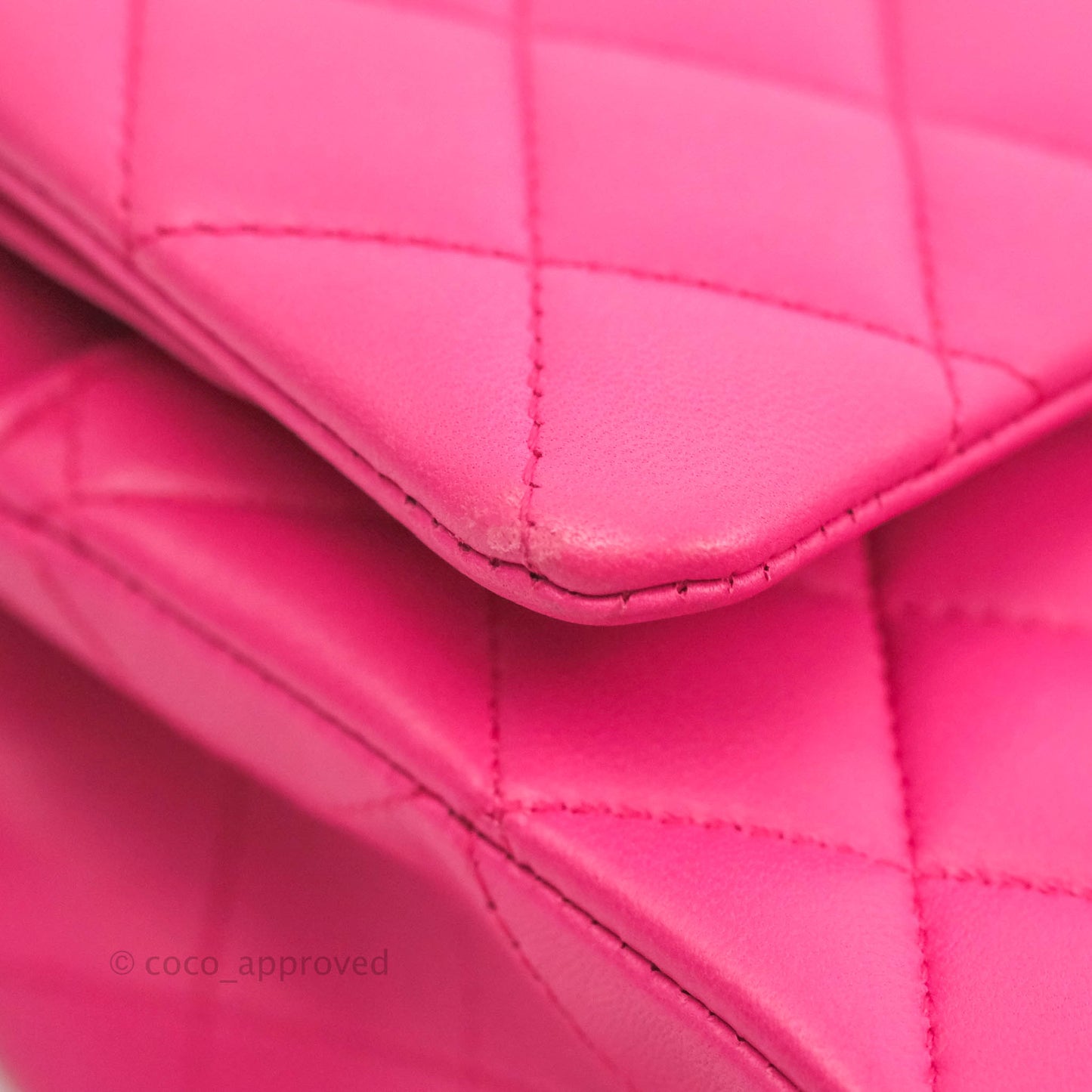 Chanel Classic M/L Medium Flap Quilted Pink Lambskin Gold Hardware