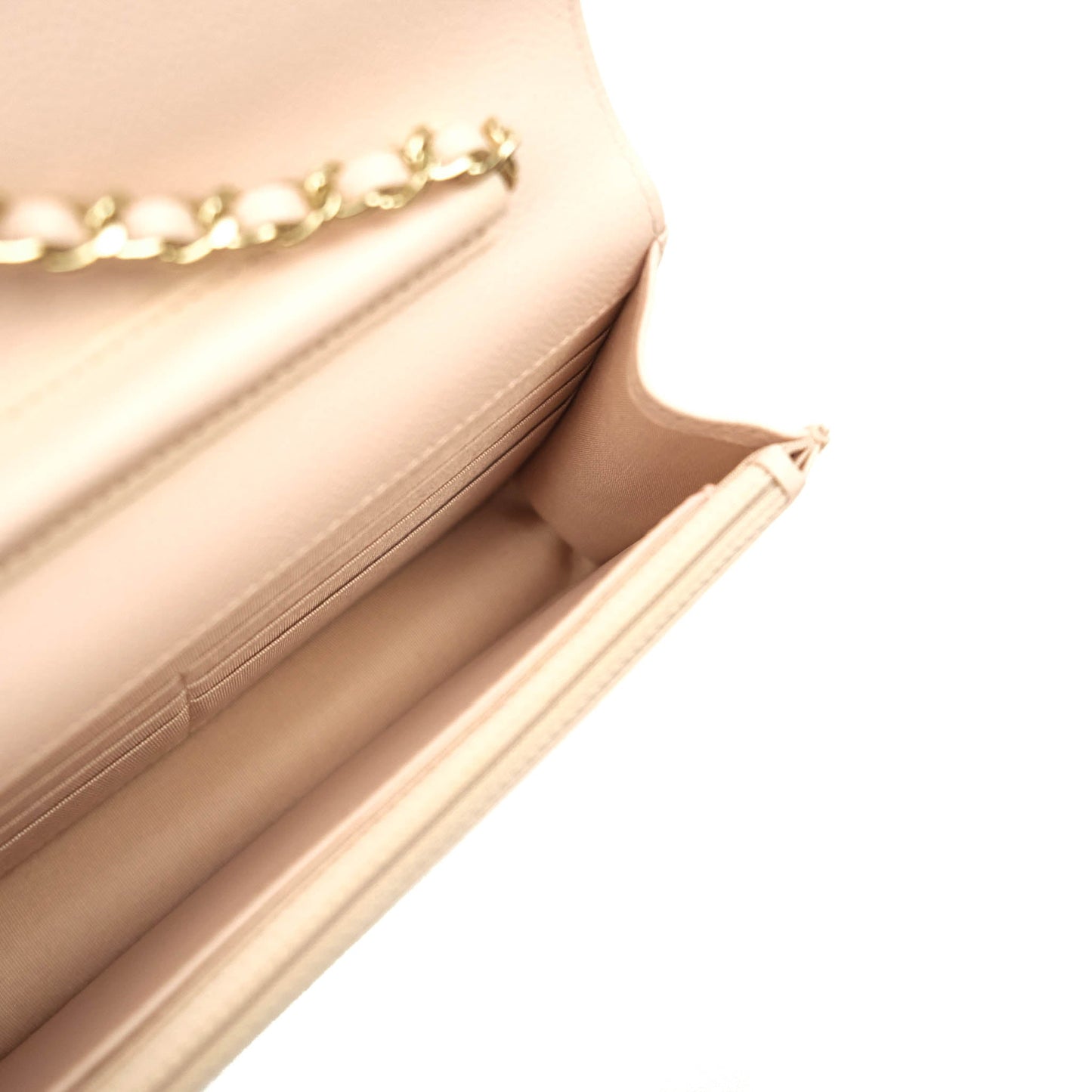 Chanel Wallet on Chain Pale Pink Caviar Gold Hardware 21C