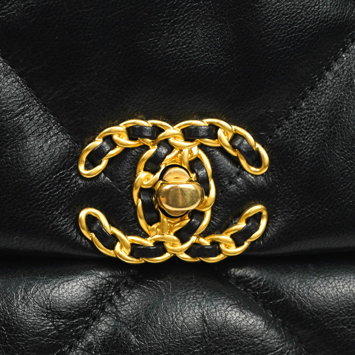 Chanel 19 Small Black Goatskin Mixed Hardware