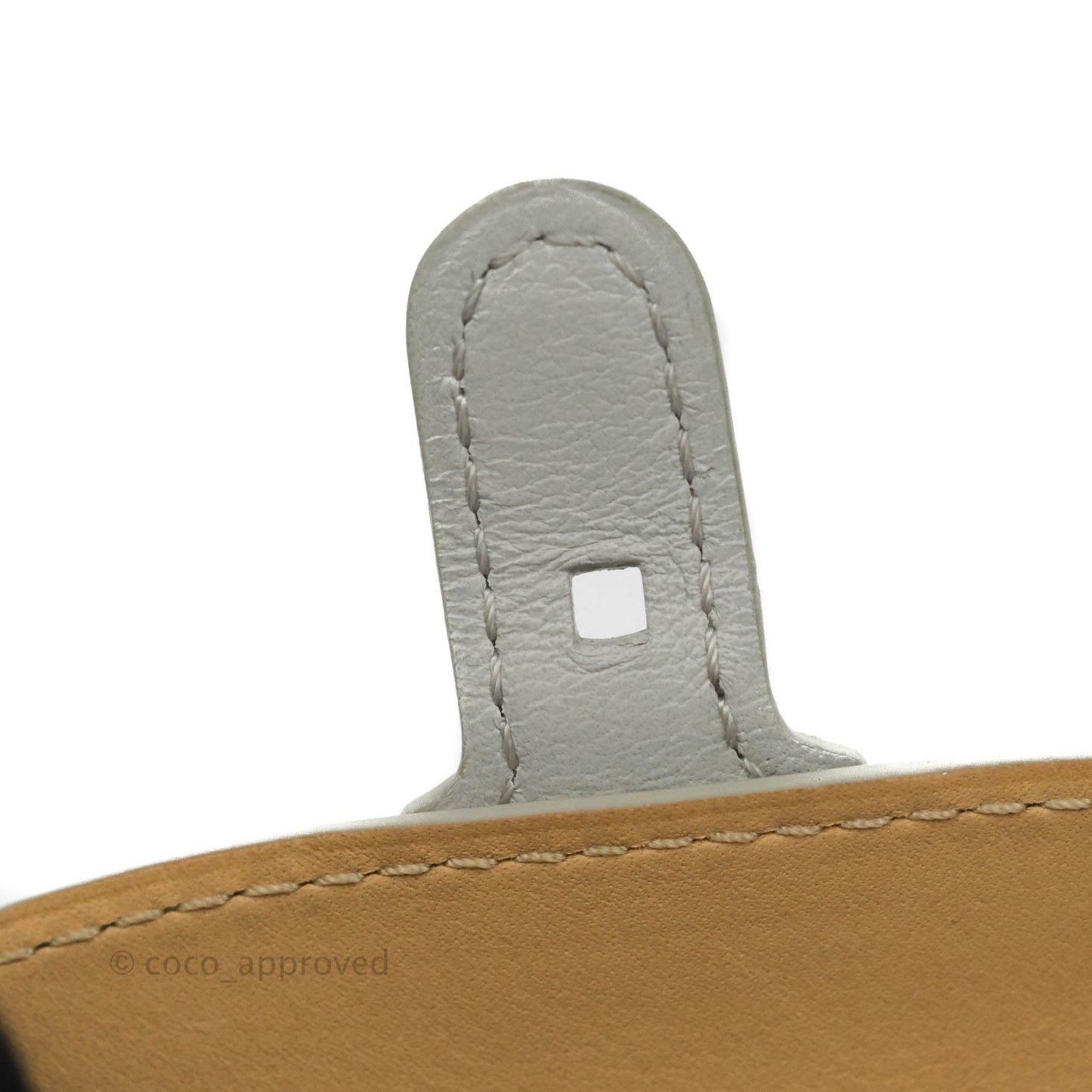 Delvaux Mini Brillant Bag Charm Light Grey Calfskin