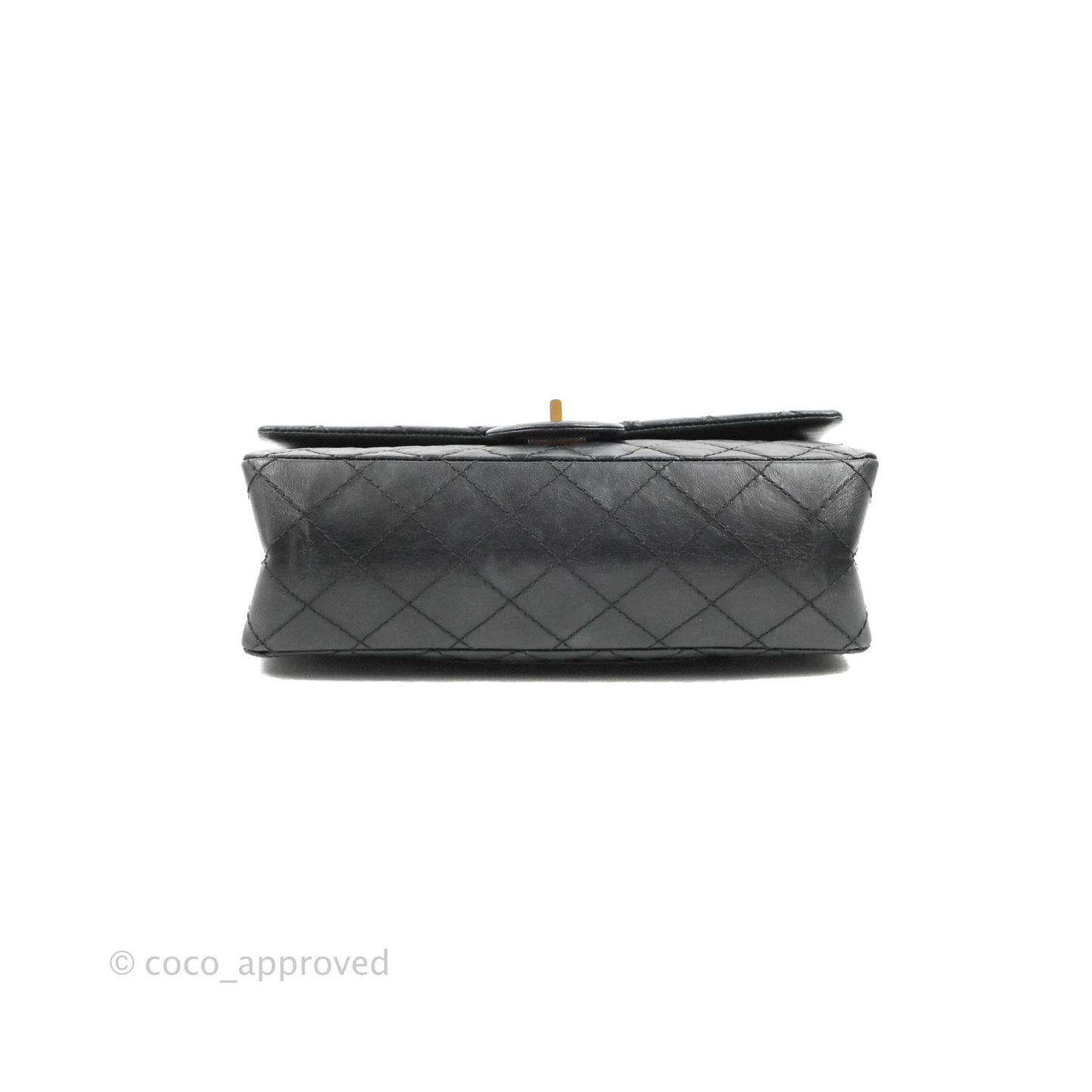 Chanel Reissue 225 Quilted Flap Black Aged Calfskin Aged Gold Hardware